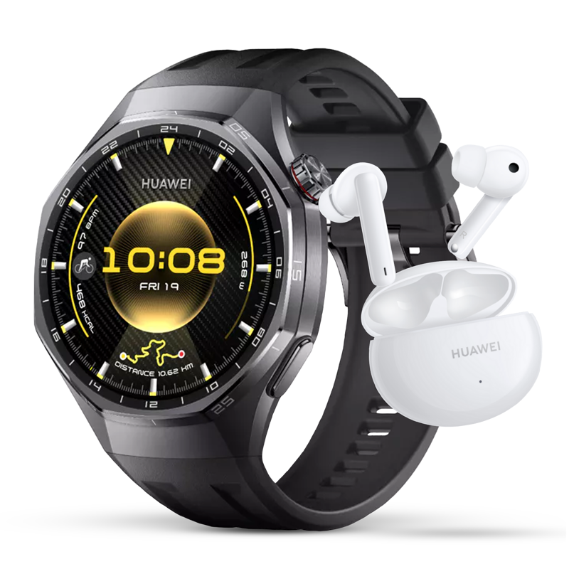 Huawei Watch GT6 Pro 46mm Black + FreeBuds 5i Ceramic White GRATIS